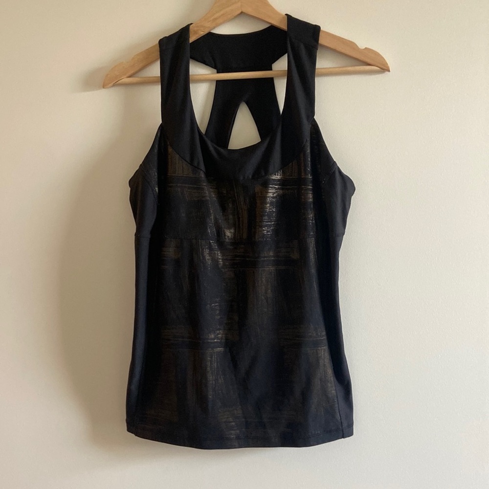 Black & Gold Workout Top